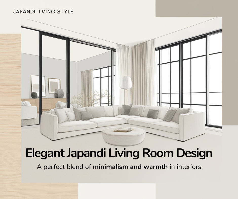 Elegant Japandi Living Room Design